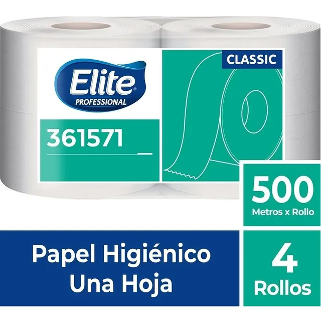 Jumbo Classic Una Hoja Elite Pq 4 Rollos X 500 Mts