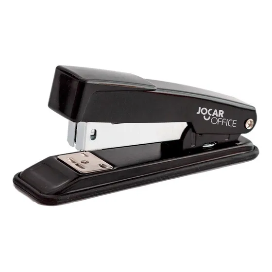 Grampeador Papel Profissional Reforçado Metal Aço 25 Folhas Cor Preto