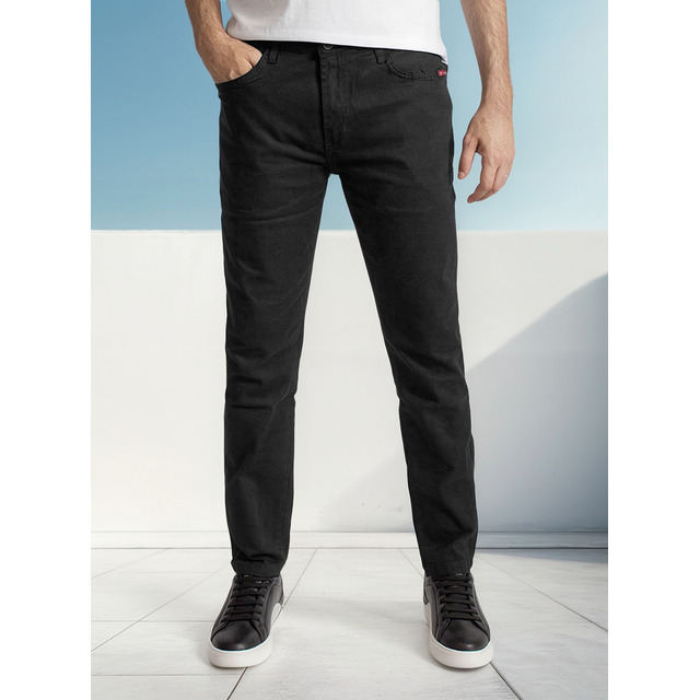 Calça Sarja Masculina Slim Básica Polo Wear Preto Calça Sarja Masculina Slim Básica Polo Wear Preto