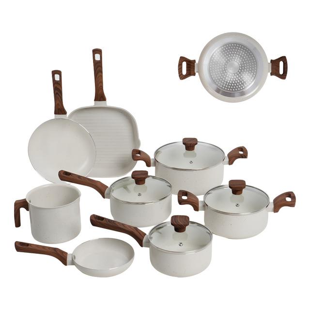 Conjunto Panelas 8pcs Vanilla Revestim. Cerâmica C/ Indução Conjunto Panelas 8pcs Vanilla Revestim. Cerâmica C/ Indução
