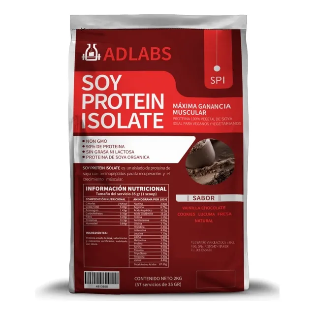 Proteina De Soya  2k ,en Sabores Y En Natural   Adlabs