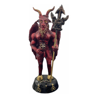 Estatua Baphomet Negro Macho Cabrío Lucifer 40 Cm Resina Estatua Baphomet Negro Macho Cabrío Lucifer 40 Cm Resina