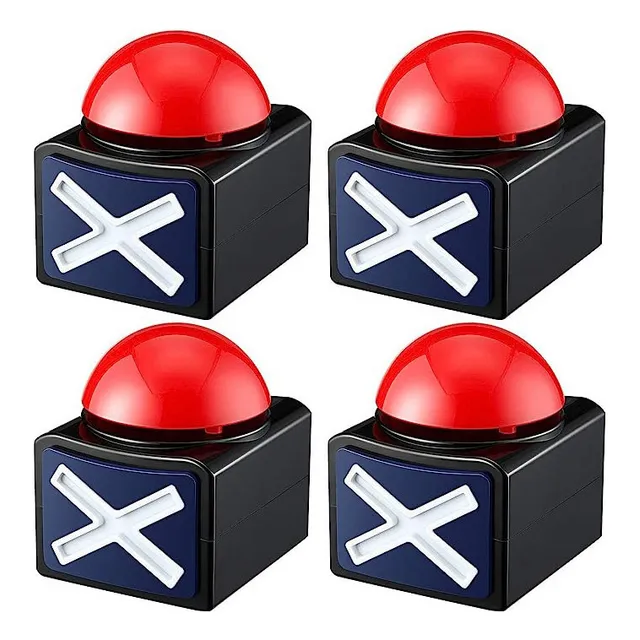 4pcs Zumbador Respuesta Juego Botón Alarma Sonido Y Luz