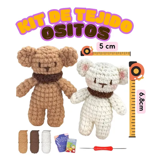 Kit De Crochet Principiantes 2 Ositos
