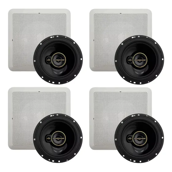 Caixas Embutir Teto Receiver Amplificador Som Ambiente 240w