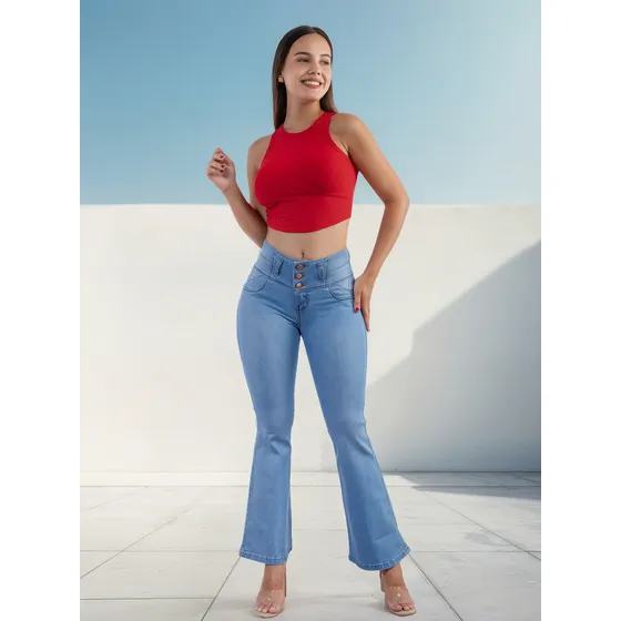Pantalones Bota Campana Cintura Media A Elección - Vialbri