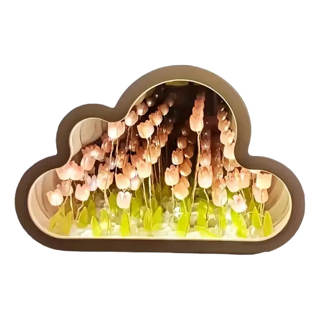 Lampara De Tulipanes Infinitos Espejo Nube Dormitorio (kit)
