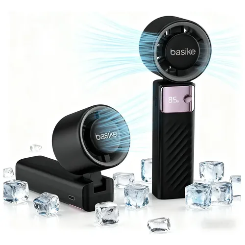JANTJE＿ONTEMBAARミラー付きPortable fan Mini Handheld Fan Portable Foldable Fan | MercadoLivre