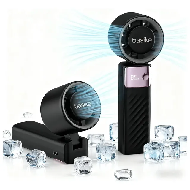 Mini Ventilador Portátil Turbo Portátil, Ventilador Portátil De Mão, A Gel A Gelo 199 Configurações Ajustáveis, Usb Recarregável, Adequado Para Uso Em Viagens/ao Ar Livre/em Casa/no Escritório, Preto
