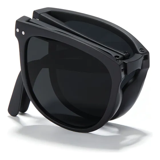 Cyxus Lentes Sol Estilo Retro Polarizadas Protección Uv 400 Color Negro Lente Negro Armazón Negro