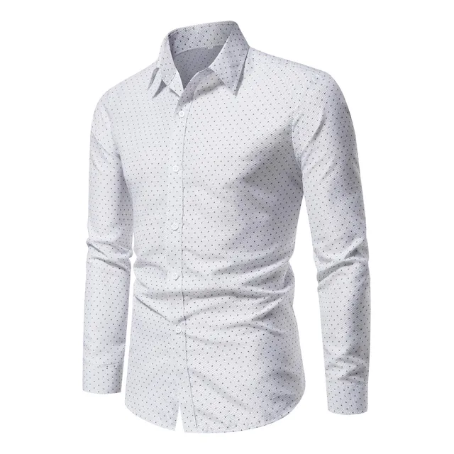 Camisa Con Botones Y Estampado Integral Para Hombre