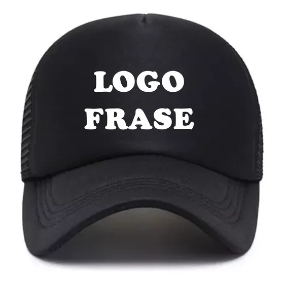 Gorras Trucker Negra Personalizadas Estampadas Sublimadas