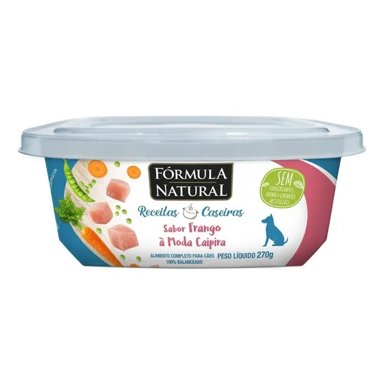 Ração Para Cães Frango À Moda Caipira 270g Fórmula Natural