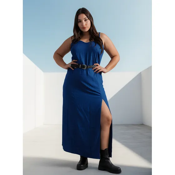 Vestido Largo De Lino Dama T/especial - Silinguri