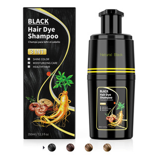 Black Hair Dye Shampoo 3 In 1, Shampoo Para Canas Con Black Hair Dye Shampoo 3 In 1, Shampoo Para Canas Con