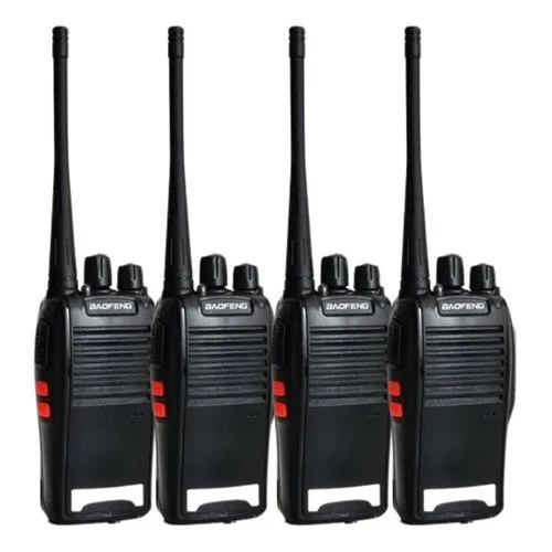 Radio Comunicador 127/220V Profissional Baofeng 777 Kit 4 Cor Preto