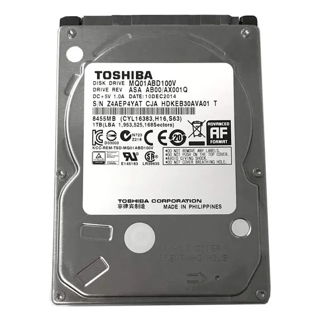 Disco Duro Toshiba 1tb 5400rpm 8mb Cache Sata 3.0gb/s 2.5...