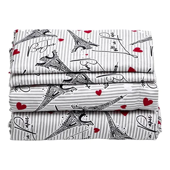 Blancos Azteca Extra Suave Y Fresco 1.9x1.37m Sábana Doble Love Gris