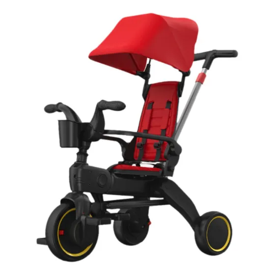Triciclo Tipo Carreola Plegable Portatil Reclinable 4 En 1