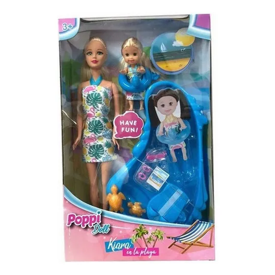Muneca Kiara En La Playa Con Acces Poppi Doll Ar1 B160