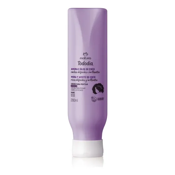 Creme Para Pentear Cachos Tododia Amora E Óleo De Coco 280ml