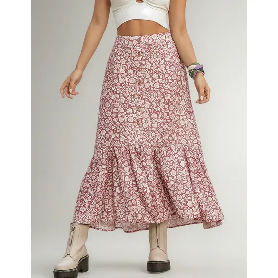 Falda Larga Juvenil  Fucsia Atypical 92656