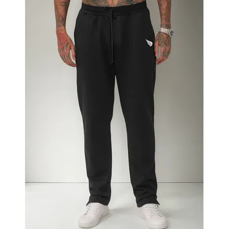 Calça Moletom Masculina Reta Regular Felpada Flanelada Bolso
