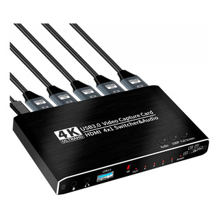 Placa De Captura Usb 4 Entradas Hdmi 4k Tela Simultanea + Nf Placa De Captura Usb 4 Entradas Hdmi 4k Tela Simultanea + Nf