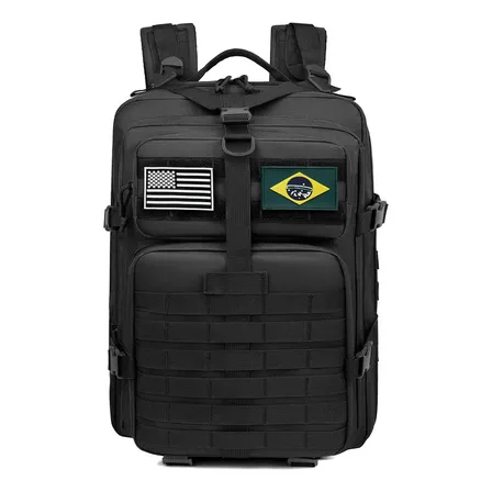 Mochila Tática Militar Impermeável E Resistente 50 Litros Preto