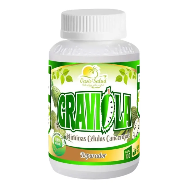 Suplemento Graviola 100 Capsulas Anticancerigeno Antioxidant
