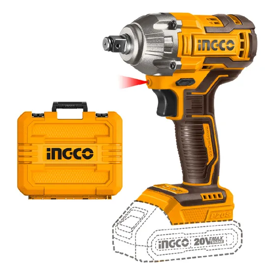 Llave De Impacto 20v P20s 1/2  Con Baterías Ingco Ciwli2038