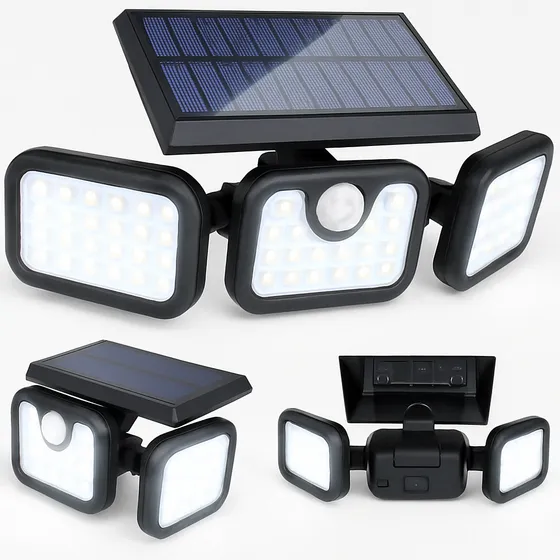 Luminaria Refletor Solar Externa Led Sensor 40w 1200mah Ip66
