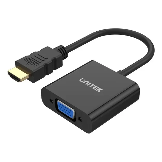 Adaptador Unitek Hdmi A Vga Con Audio - Full Hd 1080p