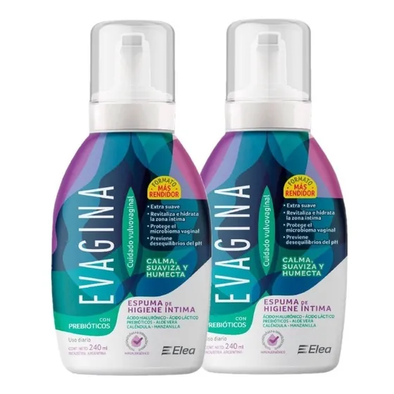 Evagina Combo X 2 Espuma De Higiene Calma Y Humecta X 240 Ml