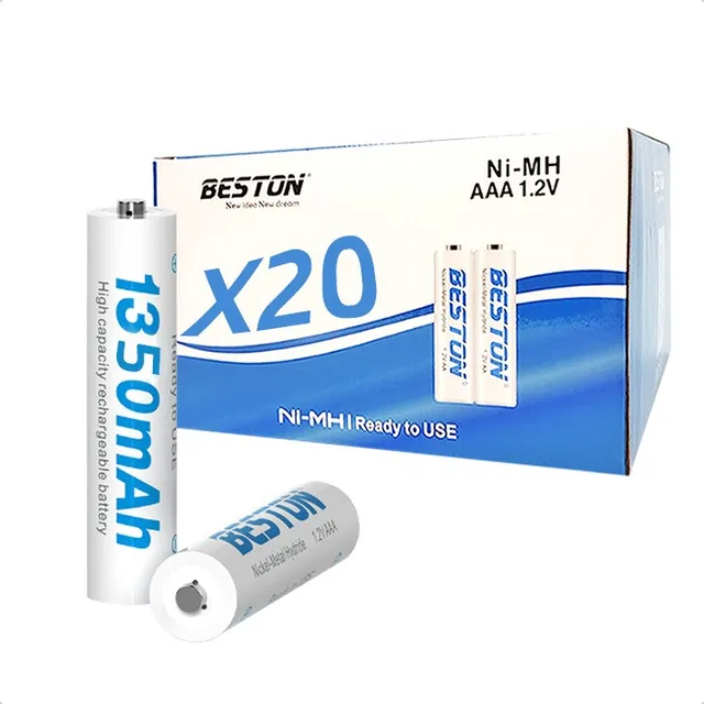 20 X Pila Recargable Aaa Cargadas Para Usar Gran Autonomia