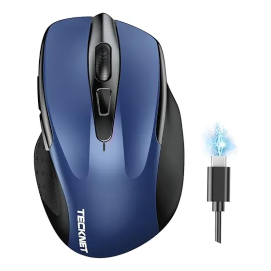 Tecknet Ratón Inalámbrico (bt5.0/3.0 Y 2.4g)