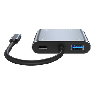 Hub Adaptador 4 En 1 Usb C A Hdmi 4k Vga Usb3.0 Carga Rápida Hub Adaptador 4 En 1 Usb C A Hdmi 4k Vga Usb3.0 Carga Rápida
