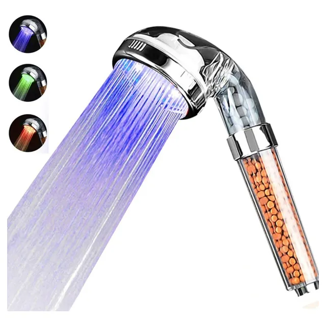 Ducha Led 7 Colores Filtración Con Filtro Iónico Purificador