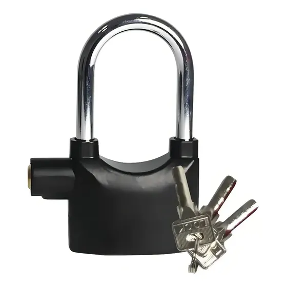 Cadeado Com Alarme Preto 110dba Para Motos E Bicicletas — foto 2