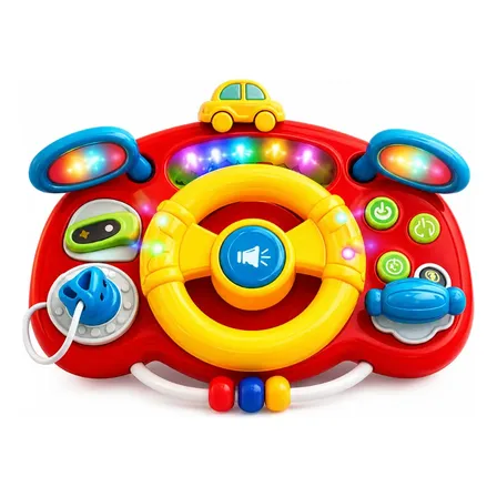 Volante Infantil Interativo Luz E Som Brinquedo Perfeito!