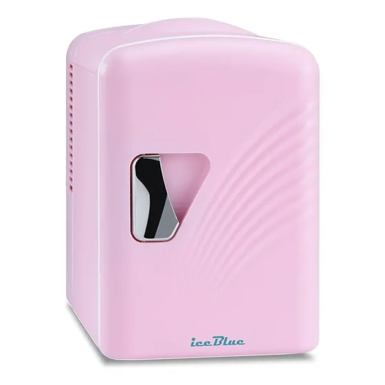 Minirefrigerador, 4l/6 Latas, Mini Refrigerador Para Dormito Color Rosa