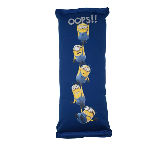 Almohadon Cubre Cinturon De Seguridad Auto Niños Minions Color Azul