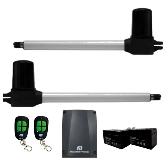Pistones Puerta Abatible Super Rapidos Eagle 250 Con Bateria Color Negro