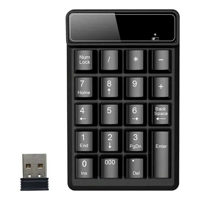 Teclado Mecánico Digital Inalámbrico Usb 19 Llaves 2,4 Ghz