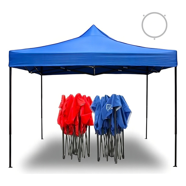 Tenda Feira Sanfonada Dobrável 3x3 Abrigo Praia Cor Azul Tenda Feira Sanfonada Dobrável 3x3 Abrigo Praia Cor Azul