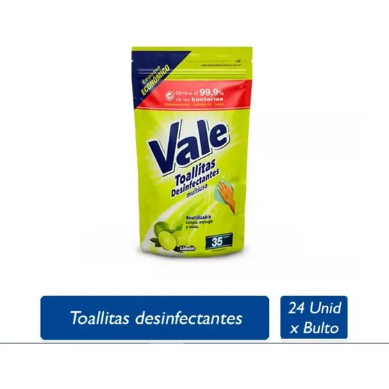 Toallas Desinfectantes Multiuso Vale (doypack)