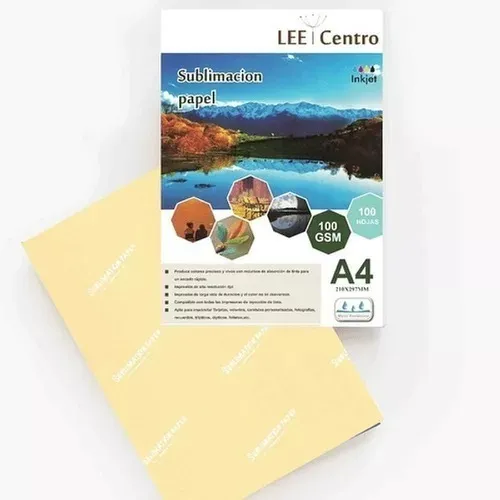 Papel Sublimación Secado Rápido A4 100hj Lee Centro