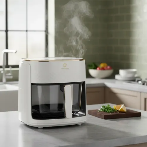 Air Fryer Rotativa 2 Em 1 Fritadeira E Grill 5l 1500w Cor Cinza