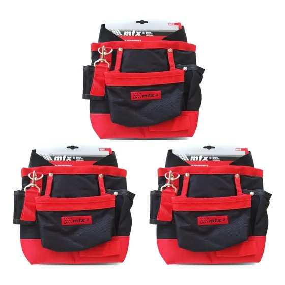 Cinto Bolsa Porta Ferramentas Eletricista Lona Mtx Kit 3 Pçs