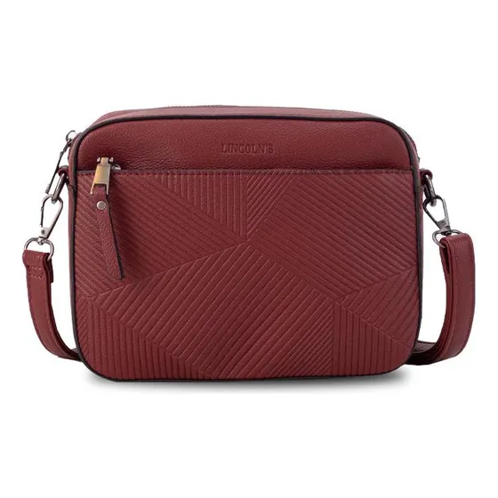 Bandolera Diseño Texturado Correa Desmontable Dama Lincolns Color Tannat